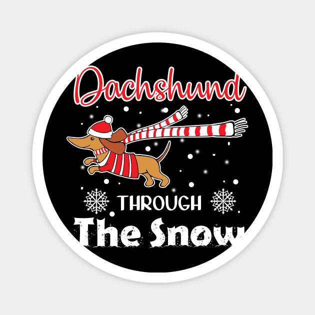 Dachshund Through The Snow Magnet by Danielsmfbb